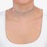 White gold choker necklace with rose cut diamonds