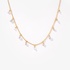 Fine gold chain necklace with hanging diamonds