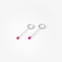 Rose cut earrings with ruby drop