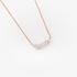 Pink gold necklace with baguette diamonds