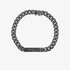 Mens titanium chain bracelet with black diamonds