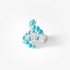 Beautiful turquoise ring with diamonds