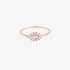 Μικρό δαχτυλίδι με ροζ σμαράγδι