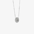 Necklace with invisible setting diamonds