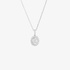 White gold oval pendant with diamonds