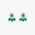White gold studs with pear cut emeralds