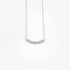 White gold pendant with baguette diamonds