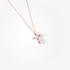 Cross with pink sapphires and diamonds