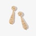 Silver gold plated pearl beads earrings