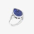 Reversable white gold ring with sapphires and diamonds