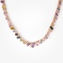 Rainbow tennis necklace with colourful sapphires