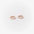Tiny pink gold hoops