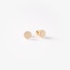 Gold round diamond earrings