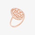 δαχτυλίδι με διαμάντια μπαγκέτες σε ροζ χρυσό