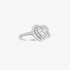 Ρομαντικό δαχτυλίδι σε σχήμα καρδιάς με διαμάντια
