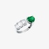 Chiara Ferragni δαχτυλίδι με πράσινο κρύσταλλο σε σχήμα καρδιάς