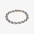 Chain bracelet with diamonds and blue enamel