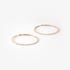 Pink gold hoops with diamonds