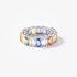Rainbow white gold ring