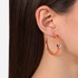 Σκουλαρίκια Chiara Ferragni με πορτοκαλί σμάλτο και λευκές καρδιές