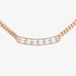 Pink gold chain necklace with diamond identity