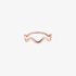 Pink gold zig-zag ring