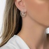 Baguette diamonds side earrings