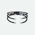 Black diamond multi line bangle bracelet