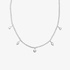 Tennis necklace with diamond fancy drops