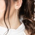Long single line diamond earrings
