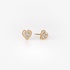 Heart shape baguette diamond earrings