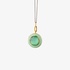 Monica Rich Kosann round  locket with light green enamel and green amethyst