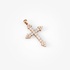 Pink gold orthodox cross with diamonds