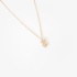 Pink gold girl pendant with diamonds