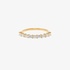 Gold half band ring with baguette diamonds