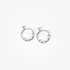 White Gold Open Circle Diamond Drop Earrings