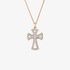 Bold outline cross with diamonds