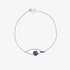 white gold evil eye bracelet with diamonds and sapphires