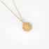 Gold lucky clover pendant with diamonds