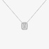 Discreet square pendant with diamonds