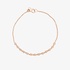 Pink gold bracelet with small hearts