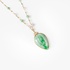 Large jade pendant with pearls and diamonds