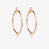 Thin pink gold hoops with diamonds