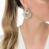 Chandelier pearl earrings with diamonds