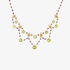 Garnet and peridot gold necklace