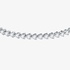 Steel tennis bracelet with white crystals