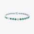White gold tennis bracelet with emeralds