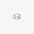 Pink gold multiline earcuff with diamonds