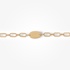 Gold chain bracelet with tag