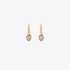 Small hoops earrings in pink gold with diamonds